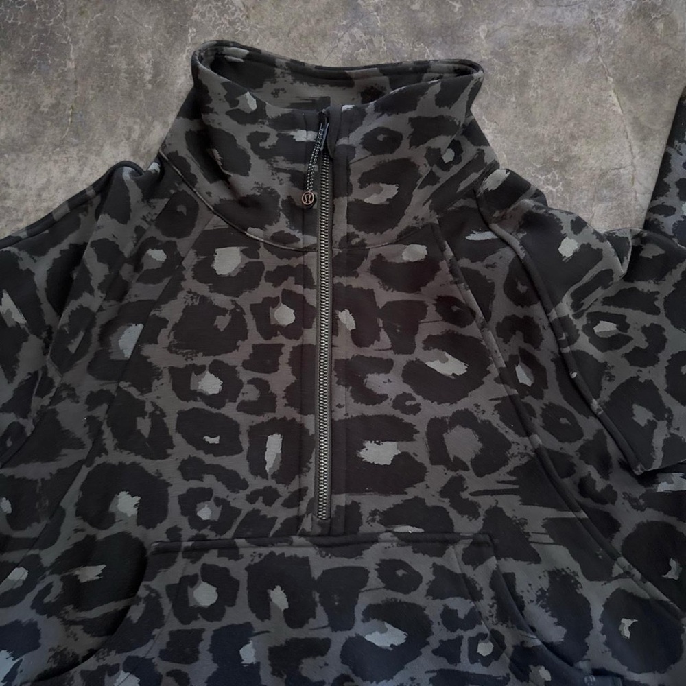 Lululemon Leopard Print half zip up